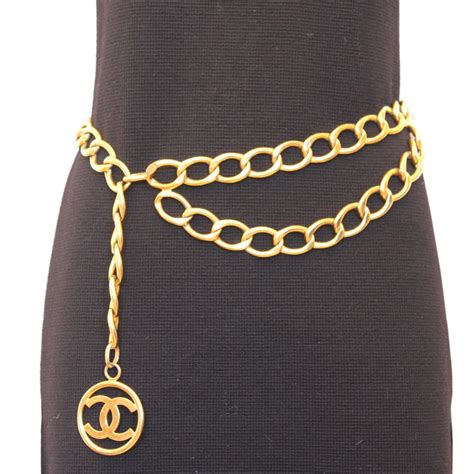 fake chanel charm chain belt|Chanel belt original.